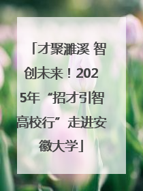 才聚濉溪 智创未来！2025年“招才引智高校行”走进安徽大学