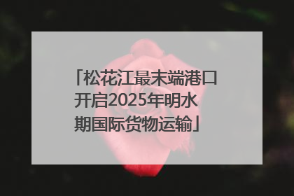 松花江最末端港口开启2025年明水期国际货物运输