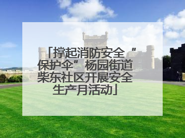 撑起消防安全“保护伞”杨园街道柴东社区开展安全生产月活动