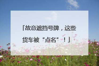 故意遮挡号牌，这些货车被“点名”！