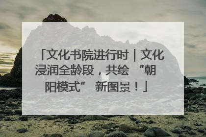 文化书院进行时｜文化浸润全龄段，共绘 “朝阳模式” 新图景！