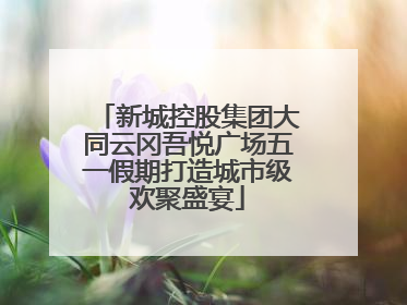 新城控股集团大同云冈吾悦广场五一假期打造城市级欢聚盛宴