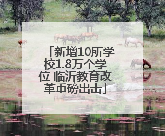 新增10所学校1.8万个学位 临沂教育改革重磅出击