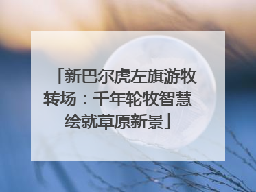 新巴尔虎左旗游牧转场：千年轮牧智慧绘就草原新景