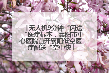 无人机9分钟“闪送“医疗标本，襄阳市中心医院首开襄阳低空医疗配送“空中快