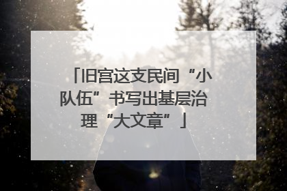旧宫这支民间“小队伍”书写出基层治理“大文章”