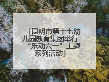 昆明市第十七幼儿园教育集团举行“乐动六一”主题系列活动