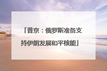 普京：俄罗斯准备支持伊朗发展和平核能