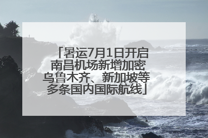 暑运7月1日开启 南昌机场新增加密乌鲁木齐、新加坡等多条国内国际航线