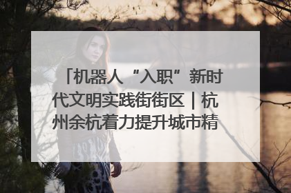 机器人“入职”新时代文明实践街街区｜杭州余杭着力提升城市精细化智能化管理水平