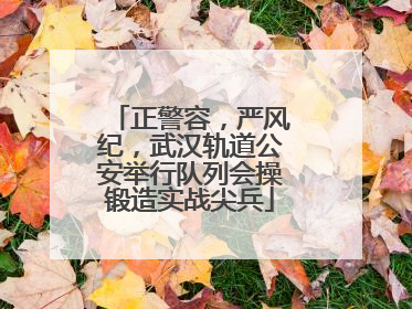 正警容，严风纪，武汉轨道公安举行队列会操锻造实战尖兵