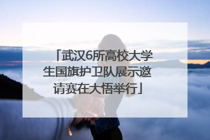 武汉6所高校大学生国旗护卫队展示邀请赛在大悟举行