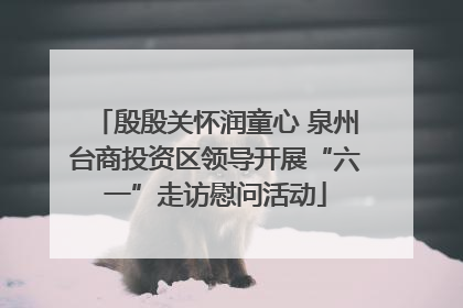 殷殷关怀润童心 泉州台商投资区领导开展“六一”走访慰问活动