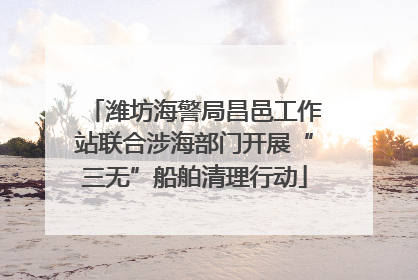 潍坊海警局昌邑工作站联合涉海部门开展“三无”船舶清理行动