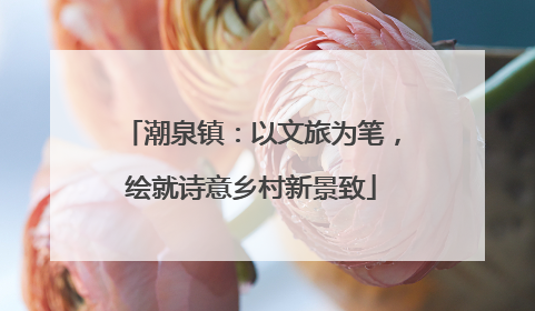 潮泉镇：以文旅为笔，绘就诗意乡村新景致