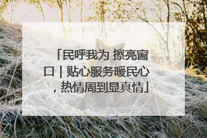 民呼我为 擦亮窗口｜贴心服务暖民心，热情周到显真情
