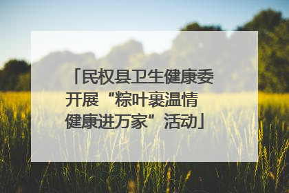 民权县卫生健康委开展“粽叶裹温情 健康进万家”活动