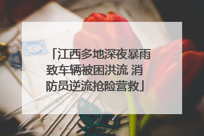江西多地深夜暴雨致车辆被困洪流 消防员逆流抢险营救