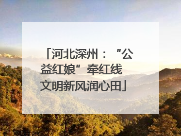 河北深州：“公益红娘”牵红线 文明新风润心田