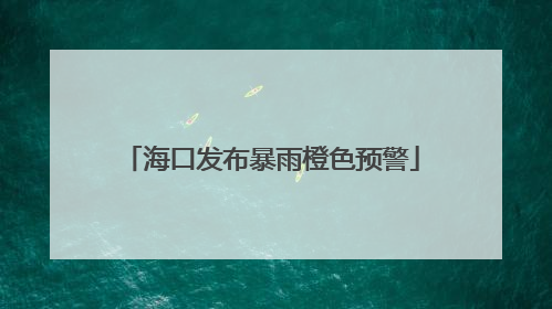 海口发布暴雨橙色预警