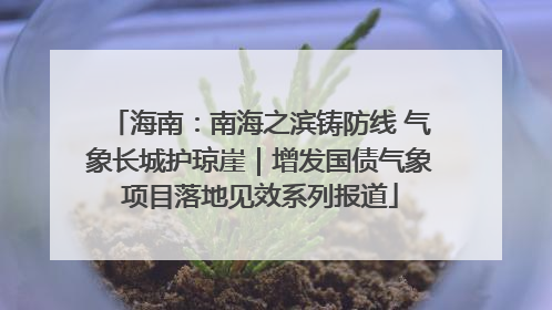 海南：南海之滨铸防线 气象长城护琼崖｜增发国债气象项目落地见效系列报道