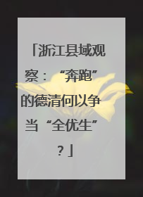 浙江县域观察：“奔跑”的德清何以争当“全优生”？