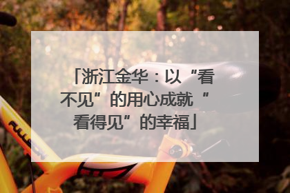 浙江金华：以“看不见”的用心成就“看得见”的幸福