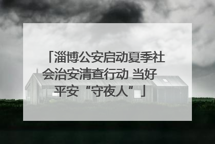 淄博公安启动夏季社会治安清查行动 当好平安“守夜人”