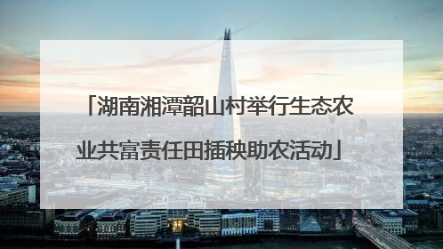 湖南湘潭韶山村举行生态农业共富责任田插秧助农活动