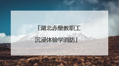 湖北赤壁教职工沉浸体验学消防