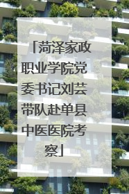 菏泽家政职业学院党委书记刘芸带队赴单县中医医院考察