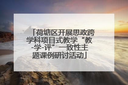 荷塘区开展思政跨学科项目式教学“教-学-评”一致性主题课例研讨活动
