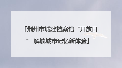 荆州市城建档案馆“开放日” 解锁城市记忆新体验