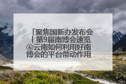 聚焦国新办发布会丨第9届南博会速览⑥云南如何利用好南博会的平台带动作用，深化与南亚国家的交流与合作？