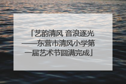 艺韵清风 音浪逐光——东营市清风小学第一届艺术节圆满完成