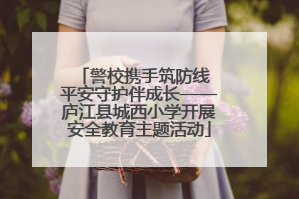 警校携手筑防线 平安守护伴成长——庐江县城西小学开展安全教育主题活动