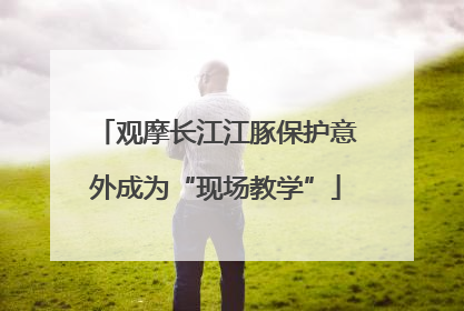 观摩长江江豚保护意外成为“现场教学”