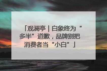 观澜亭｜白象终为“多半”道歉，品牌别把消费者当“小白”