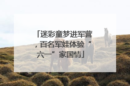 迷彩童梦进军营，百名军娃体验“六一”家国情