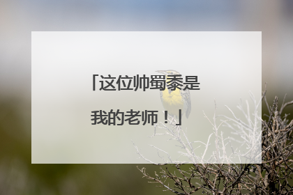 这位帅蜀黍是我的老师！