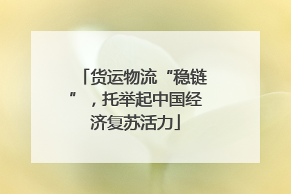 货运物流“稳链”，托举起中国经济复苏活力