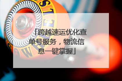 跨越速运优化查单号服务，物流信息一键掌握