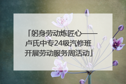 躬身劳动炼匠心——卢氏中专24级汽修班开展劳动服务周活动
