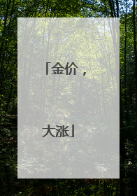 金价，大涨
