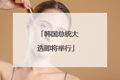 韩国总统大选即将举行