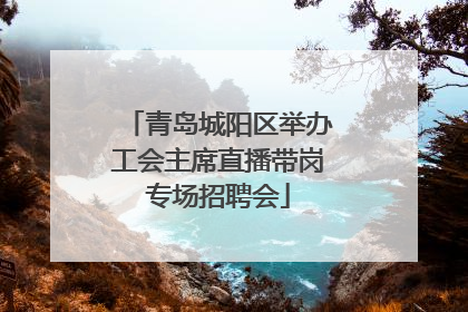 青岛城阳区举办工会主席直播带岗专场招聘会
