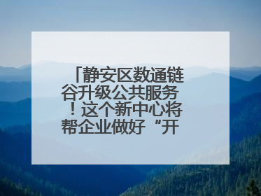 静安区数通链谷升级公共服务！这个新中心将帮企业做好“开门四件事”
