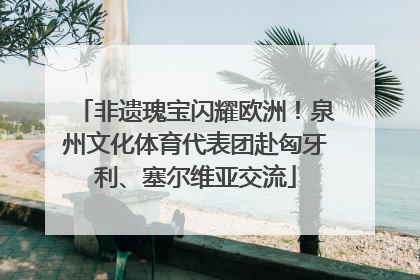 非遗瑰宝闪耀欧洲！泉州文化体育代表团赴匈牙利、塞尔维亚交流
