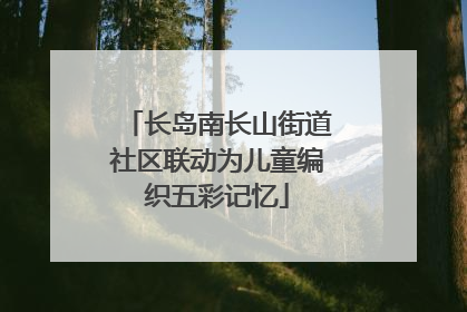长岛南长山街道社区联动为儿童编织五彩记忆