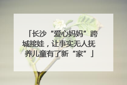 长沙“爱心妈妈”跨城接娃，让事实无人抚养儿童有了新“家”